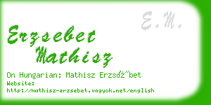 erzsebet mathisz business card